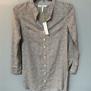 BCBG Generation Black and White Button Down Shirt